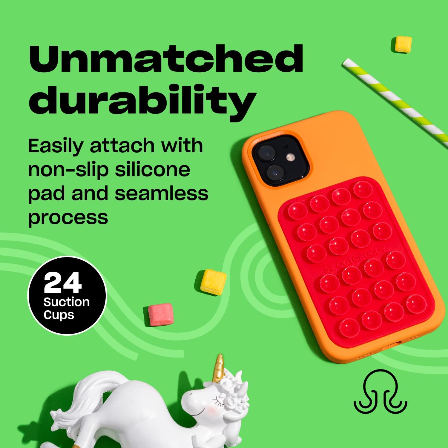 OCTOBUDDY Classic MAX - Silicone Suction Phone Case Adhesive Mount image 4