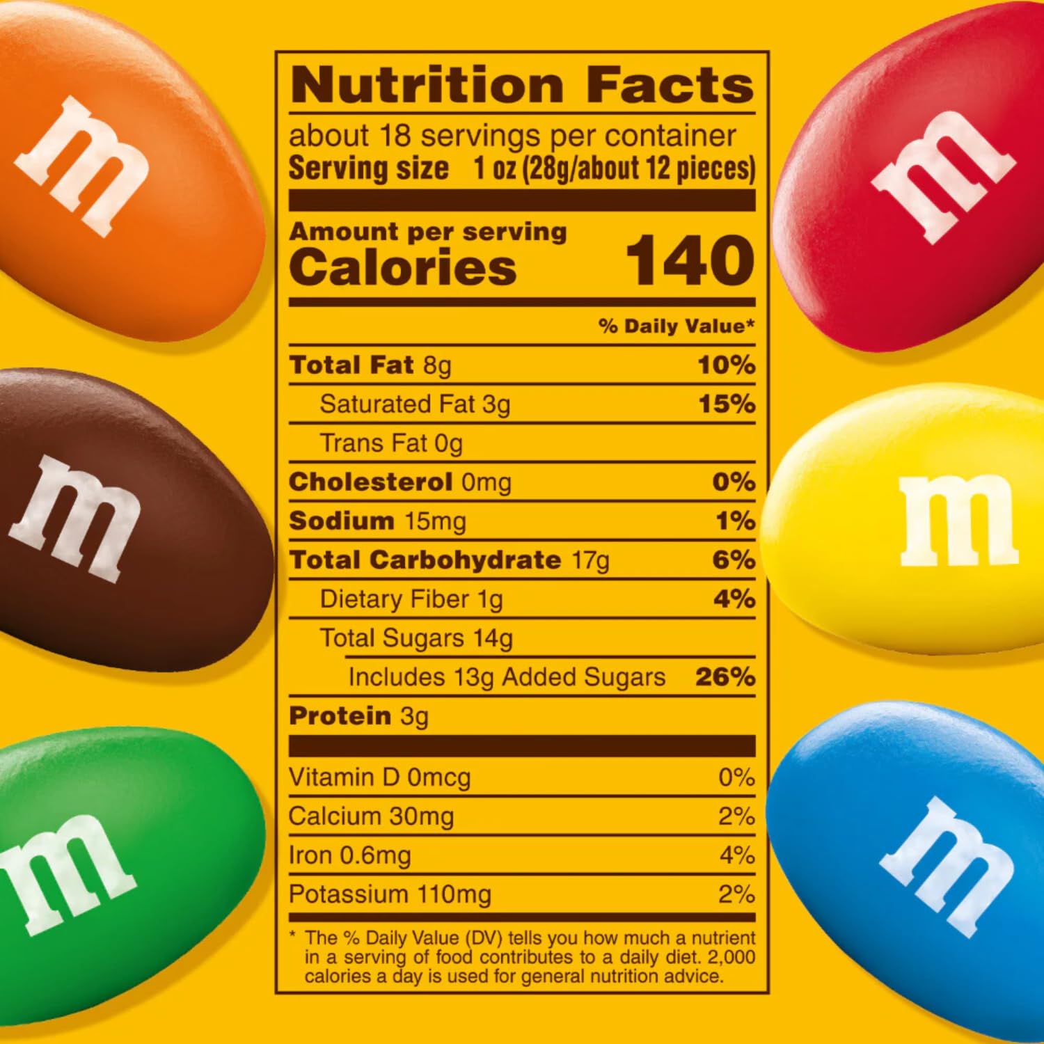 COUGAR M&M Peanut Milk Chocolate Covered Peanuts in a Thin Crisp Shell Party Bucket 575g (Imported) - Image 2 thumbnail
