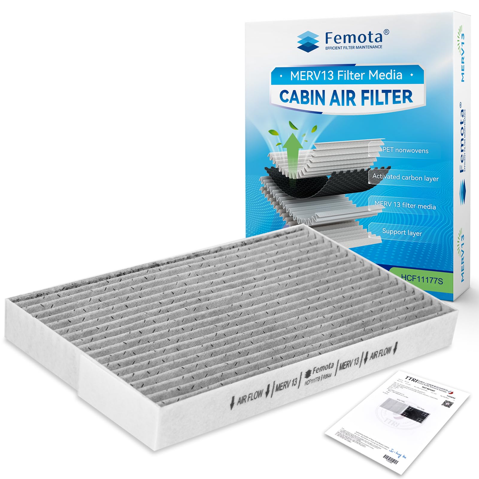 Amazon.com: Femota Certified MERV 13 Cabin Air Filter with