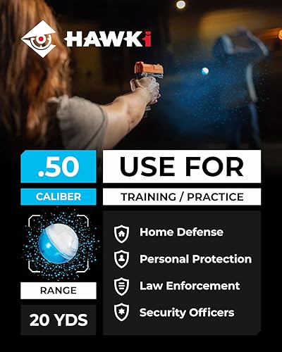 Miniatura 25 de Hawki - Bolas de pimienta o bolas de polvo de .50 Cal o .68 Cal menos letales para pistolas de paintball 10 bolas de polvo