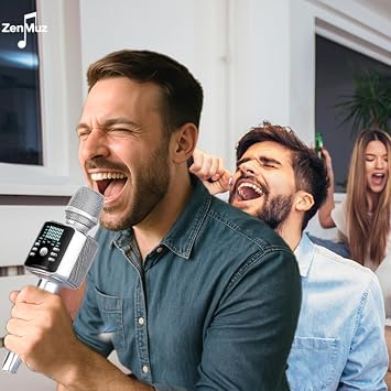 Professional Wireless Karaoke Microphone with Speaker and Soundcard, Karaoke Machine Featuring Surround Sound and Dynamic Pickup That Surpasses Ordinary Karaoke Microphones