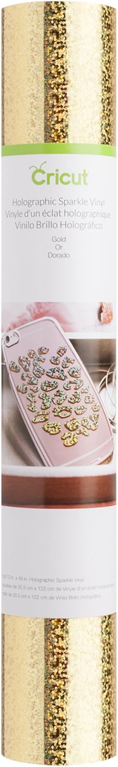 Cricut Holographic Sparkle Vinyl, Silver - 4ft Roll (12'x48') - Compatible with Cricut Maker & Explore Machines