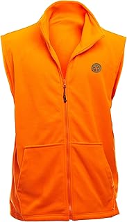 TrailCrest by Treel Men's Fleece Safety Blaze Orange High Visibility Hunting Vest