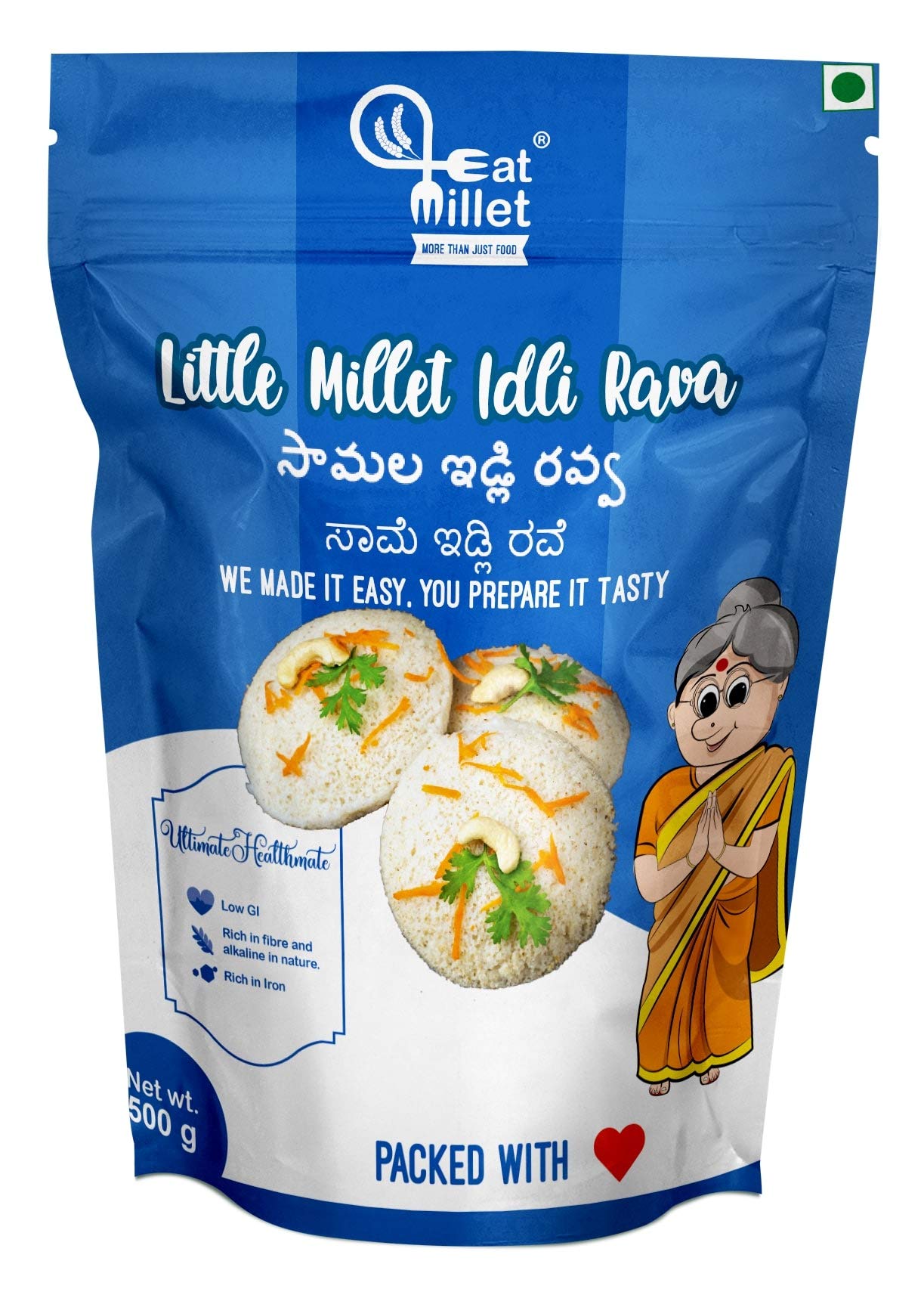 Eat Millet Little Millet Idli Rava 500 grams(Pk of 2) - Ready to Cook Meal | Rich in Protein, Fiber & Minerals Healthy Breakfast | Nutritious Twist on Classic Idlis (B08MWG7B8N) Amazon Price History, Amazon Price Tracker