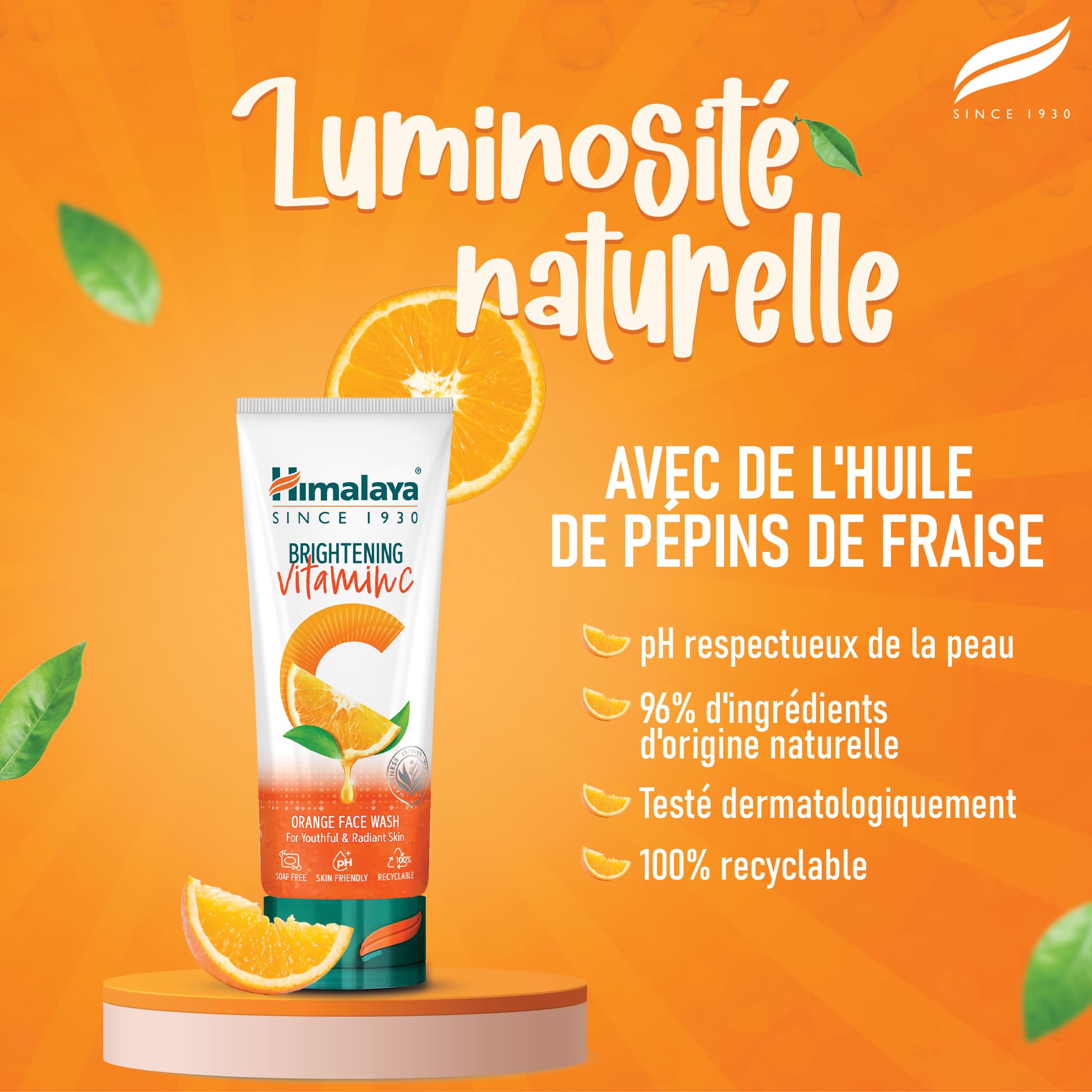 Sérum éclaircissant à La Vitamine C Himalaya - Senteur Orange, SPF 35, 15 Ml