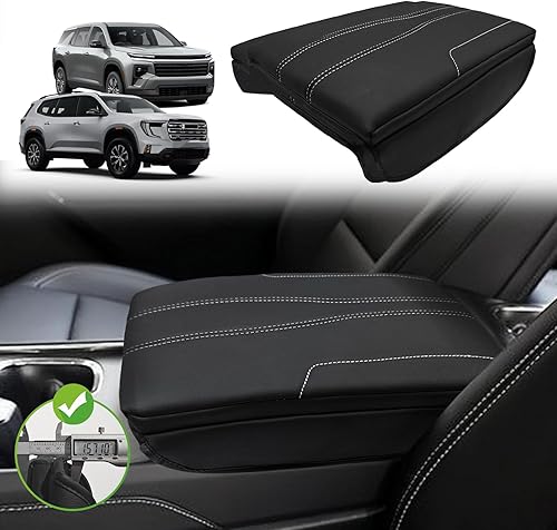 Miniatura 90 de Muslogy Funda para reposabrazos de consola central compatible con Chevy Silverado/Tahoe y GMC Sierra/Yukon 2007-2013, cojín para reposabrazos