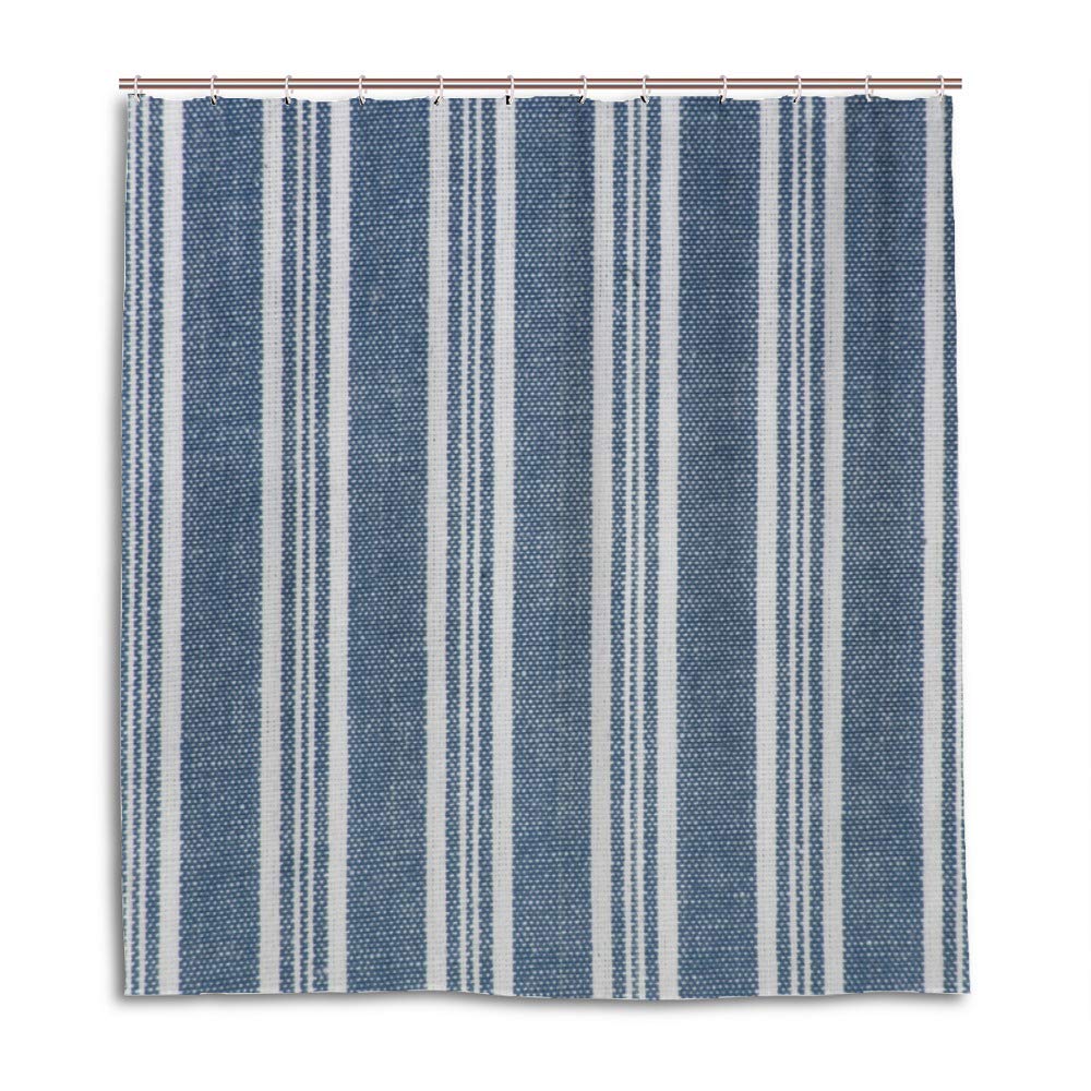 Rideau de douche imperméable lavable en machine 72x72 inch polyester rayé