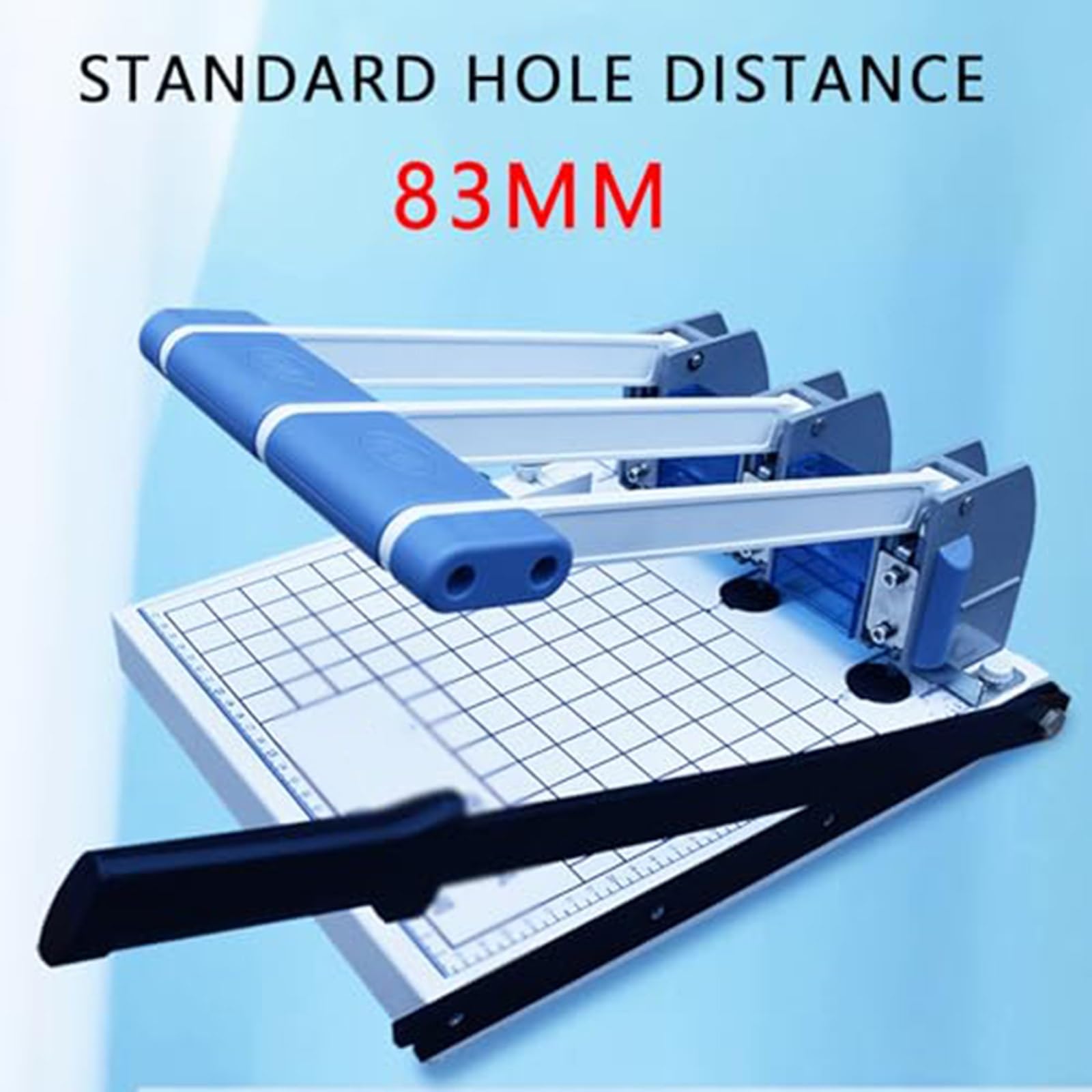 Perforatrice A4 resistente – Capacità di 150 fogli, righello di posizionamento regolabile e scatola per coriandoli, per ufficio, casa, archiviazione scolastica e organizzazione di documenti 4MM