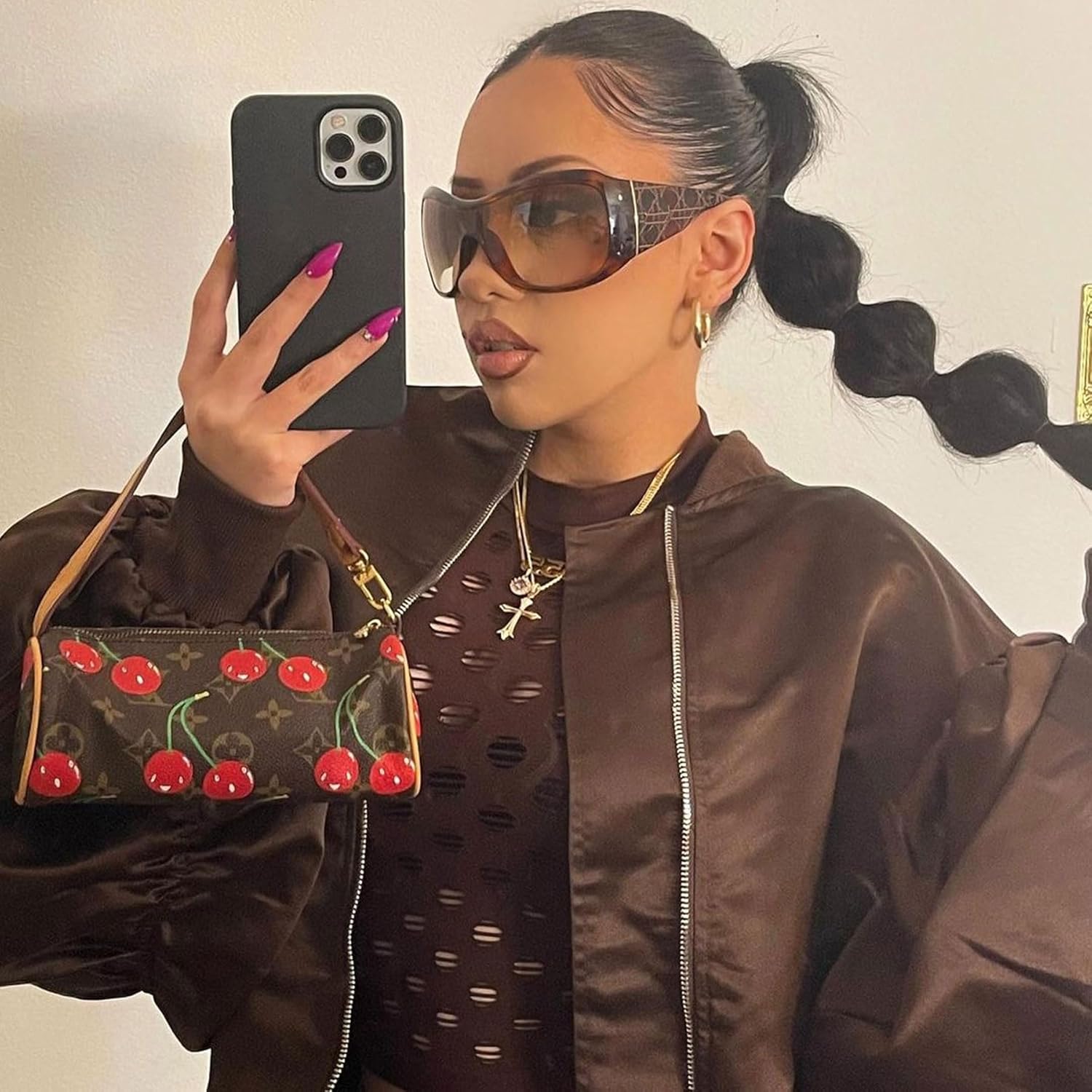 BOTEN Trendy Oversized Sunglasses For Women Men, Big Tinted Funky Wrap Around Sunglasses Apres Ski Shield Cool Shades - Image 4