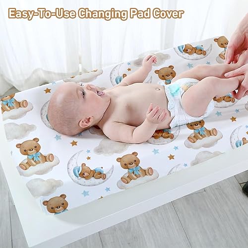 Miniatura 4 de Juego de ropa de cama personalizado para cuna juego de guardería con nombre personalizado y tema impreso, juego de cuna de 5 piezas suave y seguro