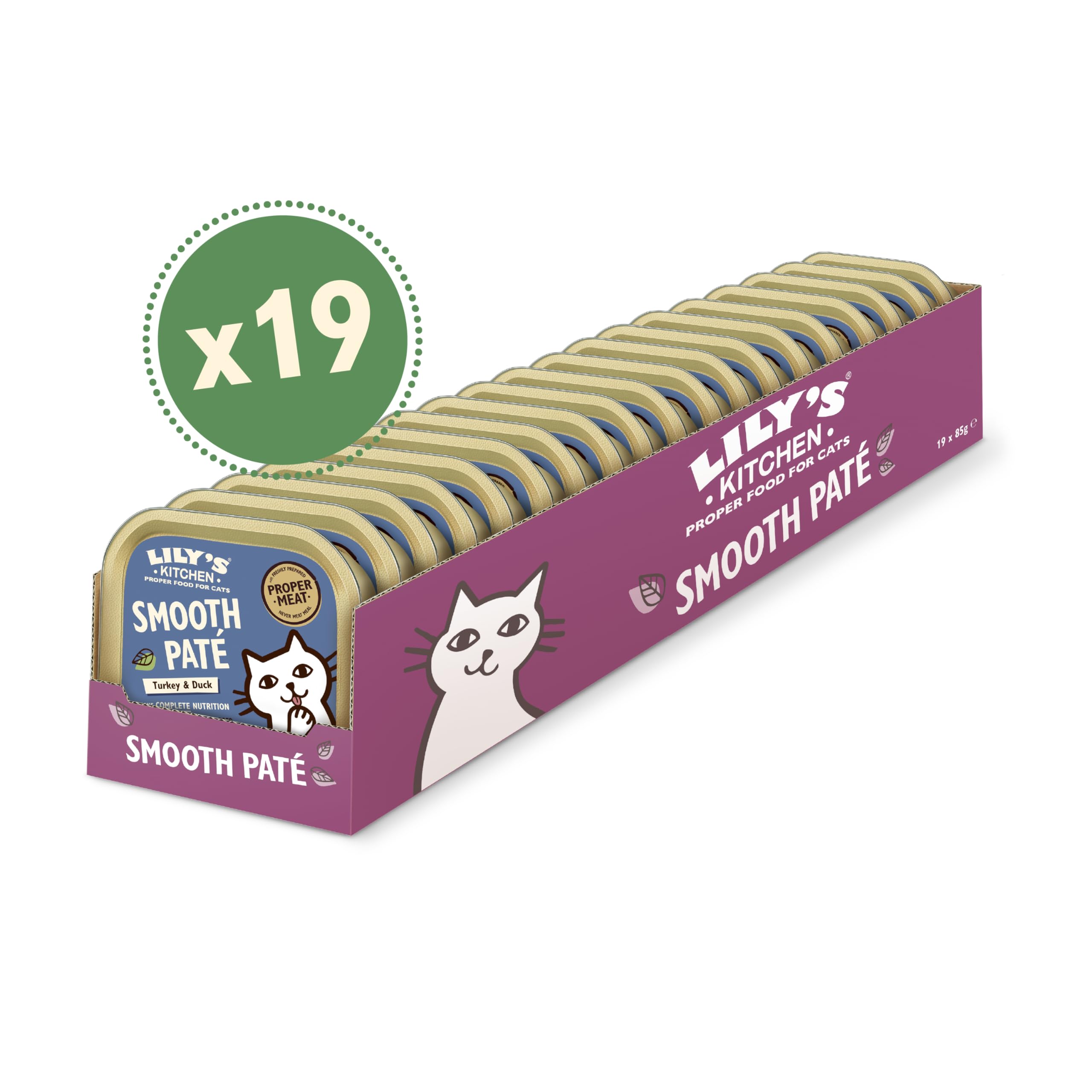 Lily's Kitchen Cibo Umido per Gatti 19er Vaschette (19 x 85g) - Poultry Pie Tacchino e anatra