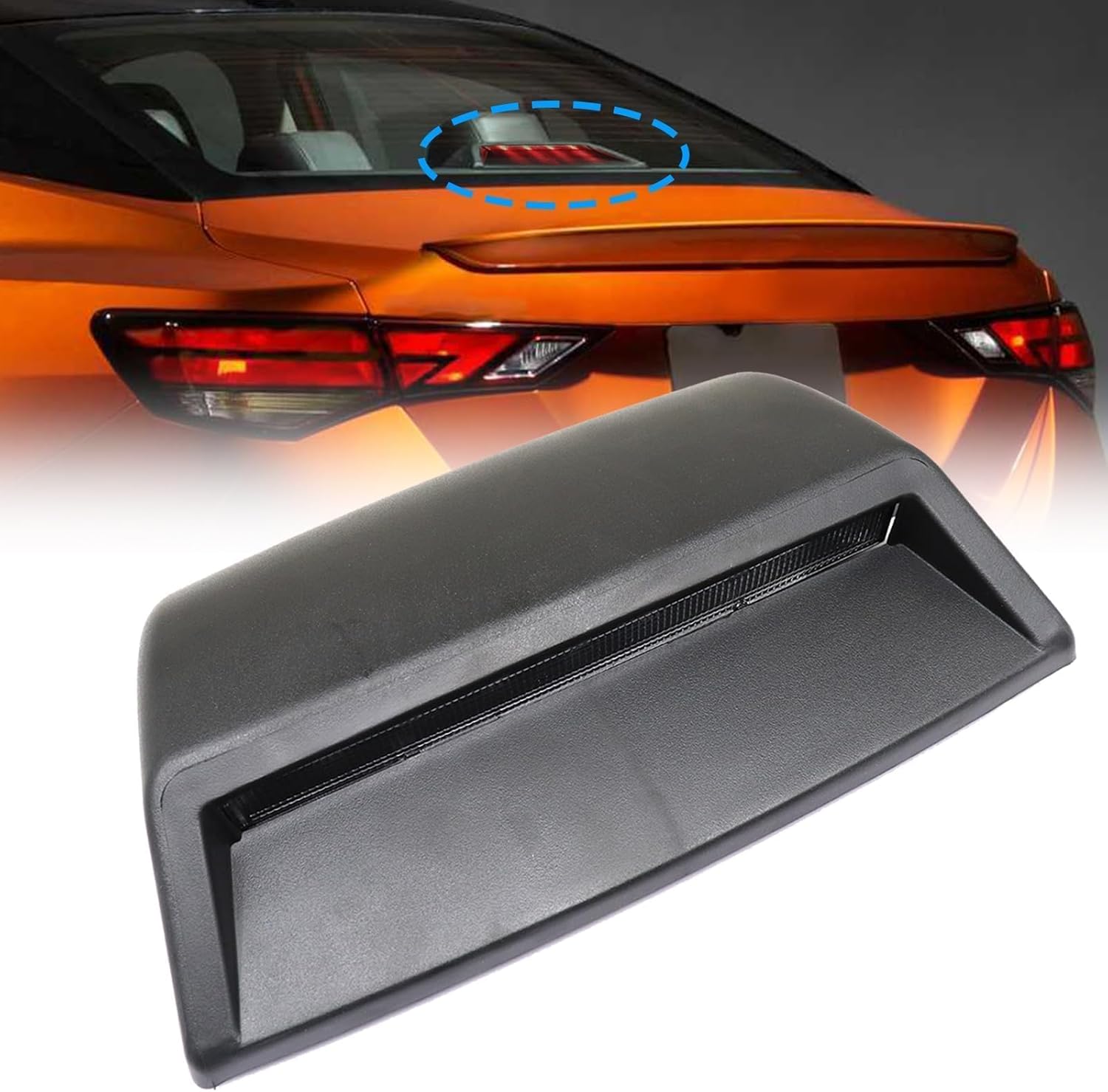 SecosAutoparts 3rd Third Brake Light, High Light Brake Tail Lamp #26590-3RA0B 26590-3SG0B Compatible with Nissan Sentra Sedan 2012-2018 Rear Center LED High Mount Stop Lamp Assembly