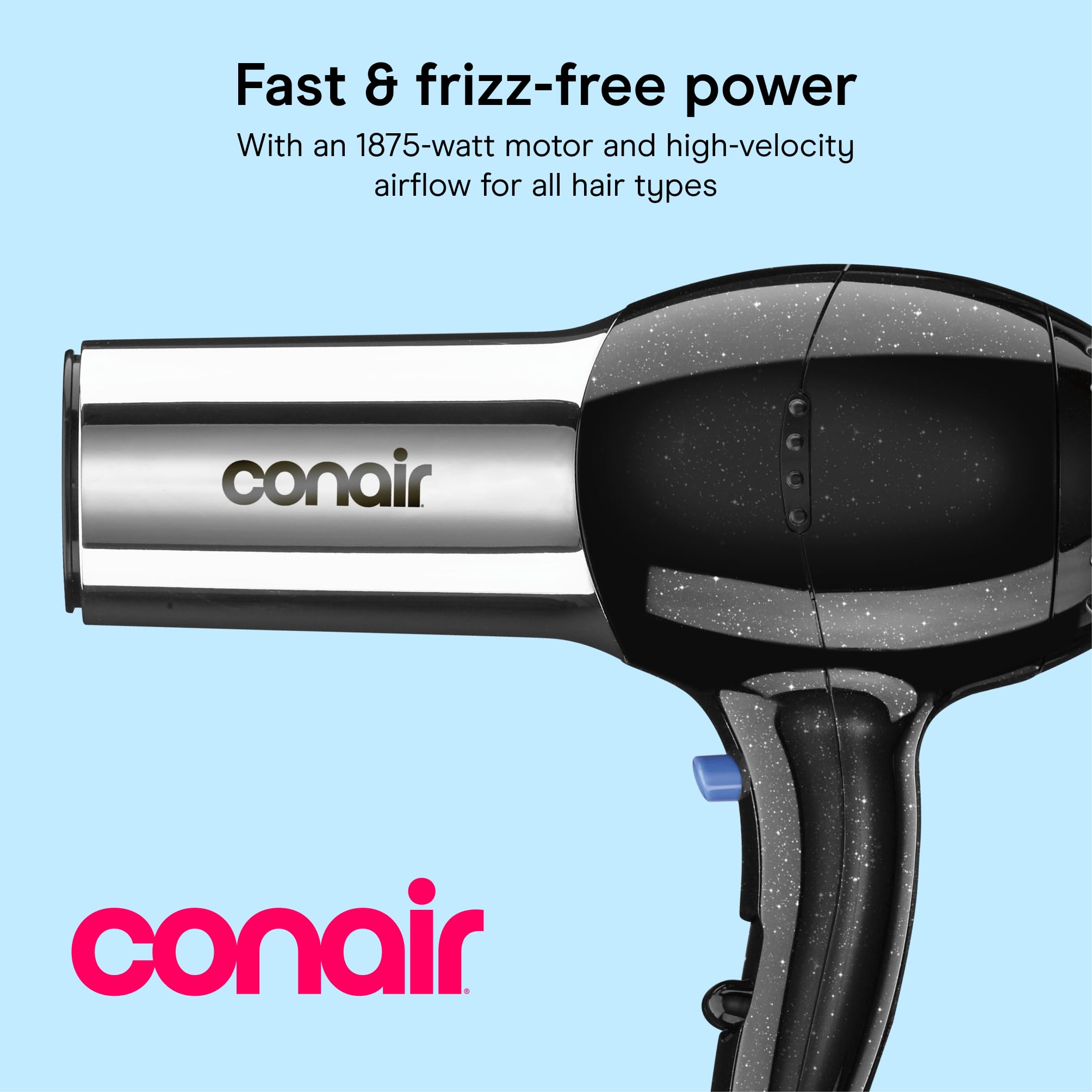 Conair Ionic Hair Dryer - Fast Drying & Shiny Hair -2