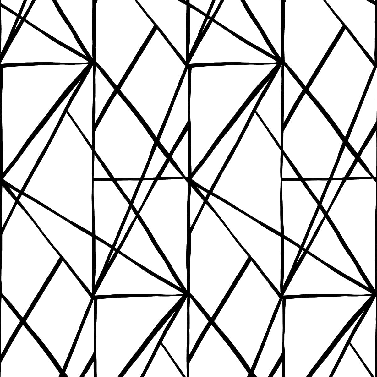 NextWall Quartz Geometric Peel and Stick Wallpaper (Black)
