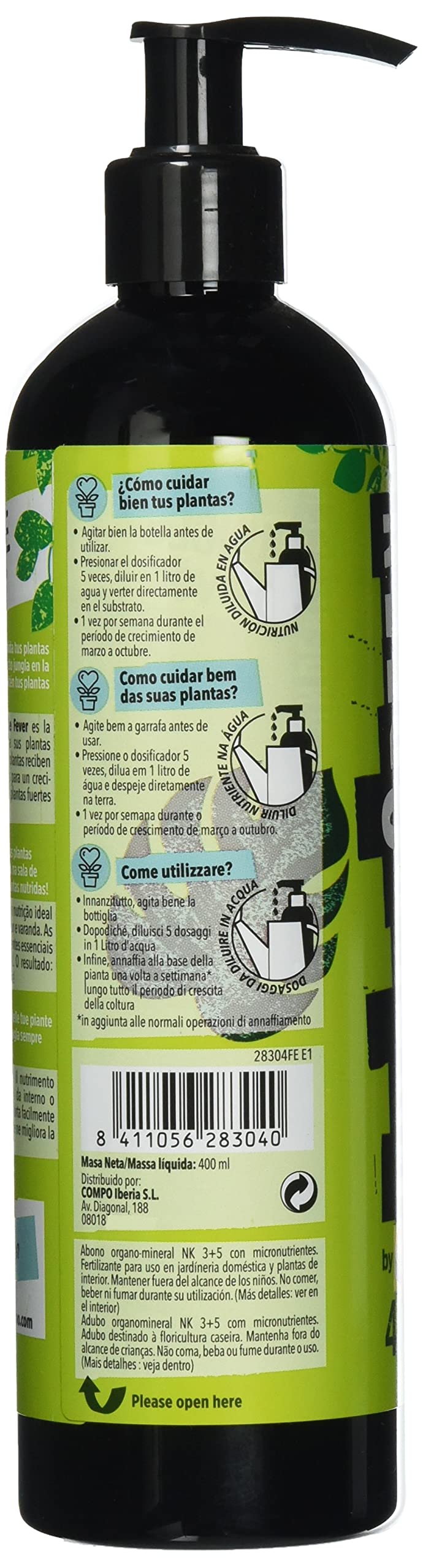 Engrais Liquide Jungle Fever Pour Plantes Vertes Et Bonsaïs - 12 Bouteilles De 400 Ml, Bio Et Facile D'emploi