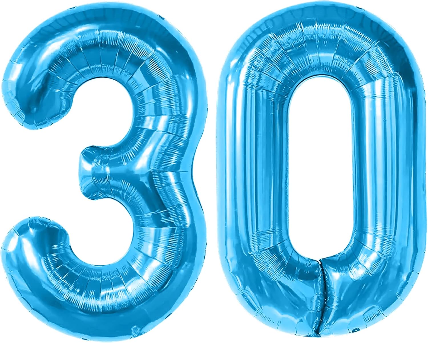 40 Inch 30 Balloon Numbers, 30th Birthday Balloons, Blue 30th Birthday Decorations