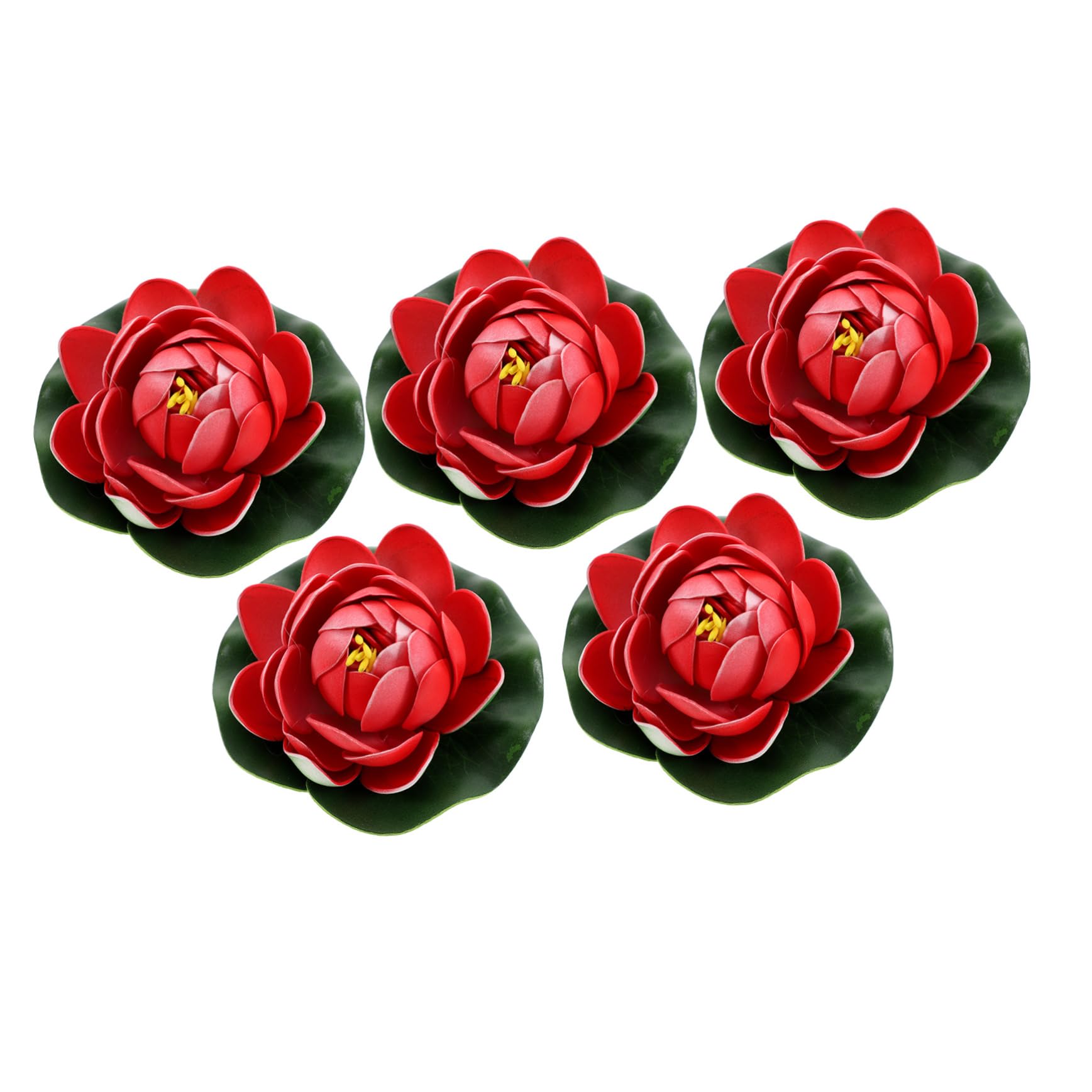 COOLHIYA5pcs Simulation Lotus Leaf Lotus Faux Plants Home Decor Fish Tank Decorations Lotus Lilies Pad Ornaments Artificial Plants Pool Decorative Flowers Floating Flowers Pond Decor Foam