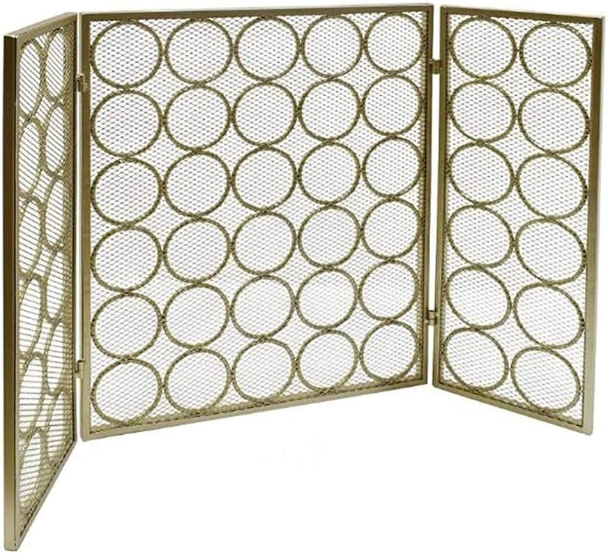 Mesh Fireplace Screen Guard - Freestanding Spark Guard with Elegant Design for Open Fires, Stoves & Grills - 120×76x2.3cm - Stylish Bedroom & Living Room Décor