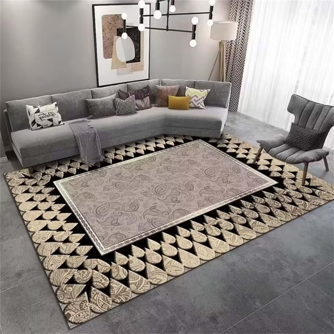 Tapis bureau petit tapis chambre gris 60x100 lavable accessoire maison