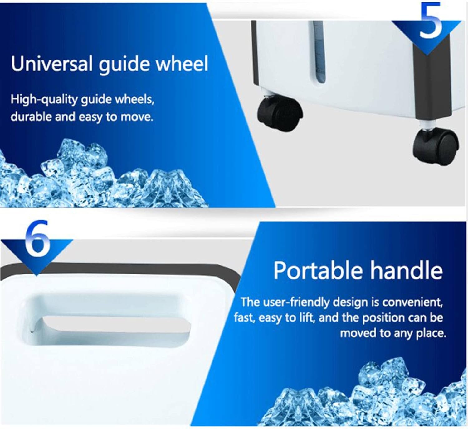 3-IN-1 Evaporative Air Cooler Fan with Remote Control Black White