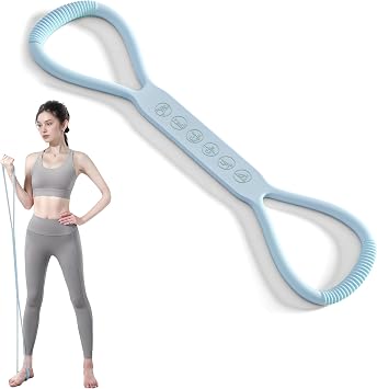 PROIRON Figure 8 Resistance Bands with Handles Exercise Band Stretch Bands for Yoga arm Chest and Shoulder Stretch 8 Shaped Resistance Band for Women