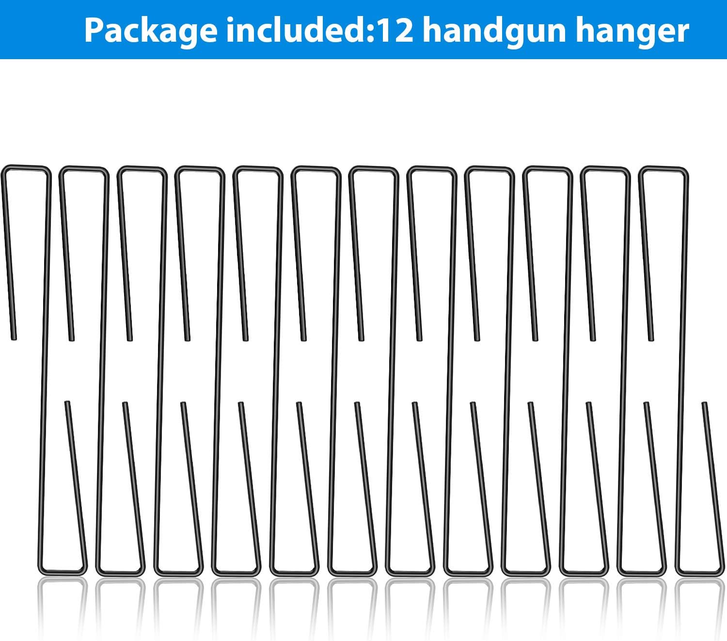 Handgun Hanger, Solid Steel Pistol Holder, Indoor Handgun Storage Rack,12 Pack: Sports & Outdoors