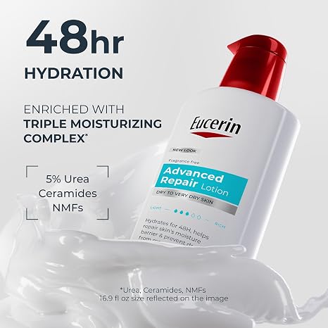 Eucerin Dry Skin Therapy Smoothing Essentials Body Lotion – Light Formula – 16.9 oz (Lotion)