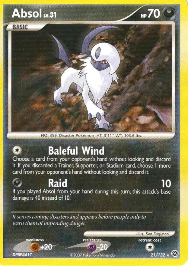 Pokemon Absol (21) Secret Wonders Reverse Holo Toys