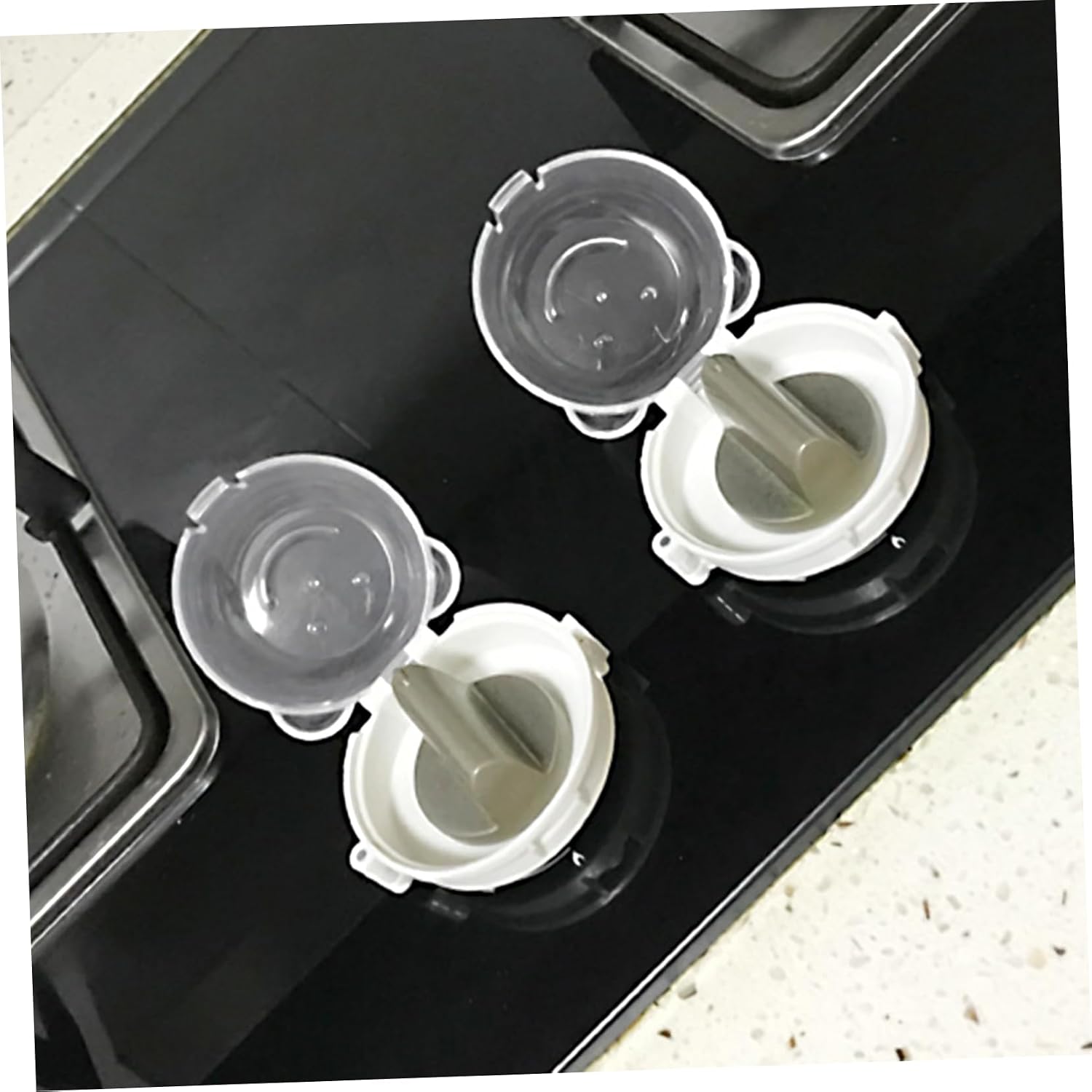 Vaguelly 5Pcs Gas Stove Knob Covers for Durable Safety Guard Easy to Install Prevents Accidental Opening Essential Kitchen Safety Childproof Protection for Home Use