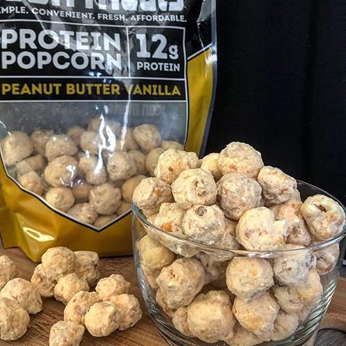 Miniatura 7 de ICON Meals Palomitas de maíz con alto contenido de proteínas, todo natural, Air Popped, cero azúcar añadido, 0.35 onzas de proteína, 1 bolsa (8.5