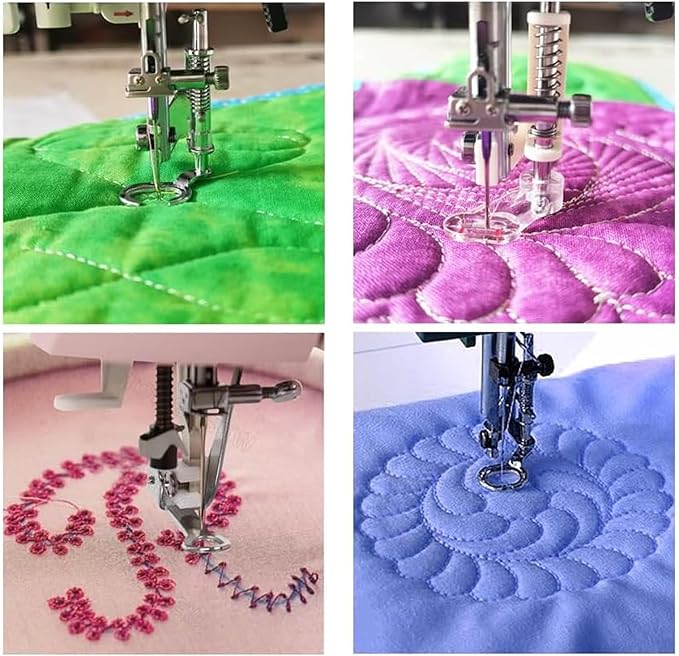 Set de 4 Pies para Máquinas de Coser de Garfio Bajo, Metal miniatura 4