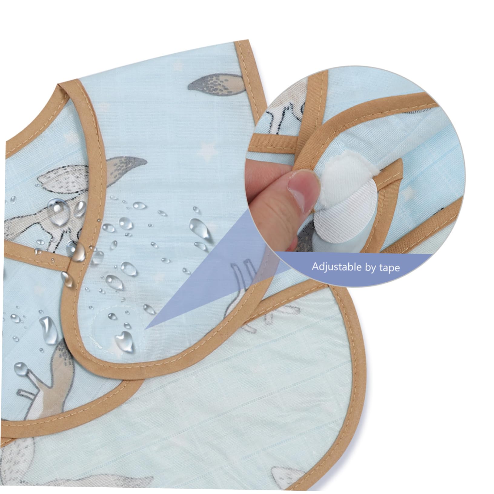 YARNOW Bavoir Imperméable Coton Lot De Serviettes Saliva Pour Bavoirs Confortables Et Ajustables Pour Repas Protection Taches Et Salissures
