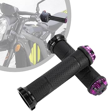 1 Pair Motorcycle Handlebar Grips, Motorbike Grips Hand Grips for Electric Dirt Bike Surron Light Bee S/X Segway X160/X260 Talaria Sting X3/MX3/MX4 Purple