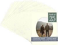 Vista 77 de CountryArtHouse Marco ovalado de 11 x 14 pulgadas, sin ácido, con núcleo blanco, corte biselado para fotos de 8 x 10 pulgadas, se adapta a marcos