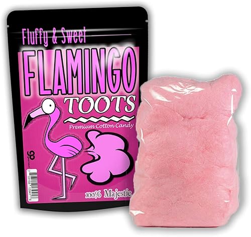 Gears Out Flamingo Toots Cotton Candy Gags - Algodón con aroma a azúcar, sin gluten, rosa, niñas, adolescentes, mujeres, amantes del flamenco,