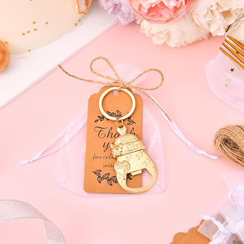 Vista 5 de 24 abridores de botellas, regalos de fiesta de baby shower para invitados, abrebotellas para niñas, regalo de devolución y recuerdos con bolsas