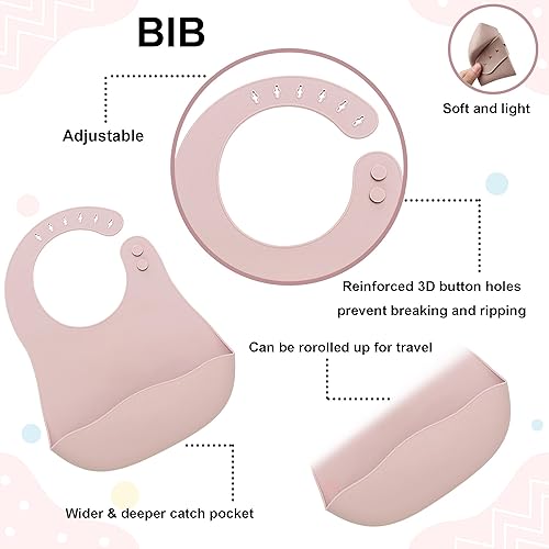 Miniatura 7 de Suministros de destete LED para bebés, juego de alimentación de silicona para bebés, Platos para Bebes Comida 6 Meses, Juego de Comida para Bebes,