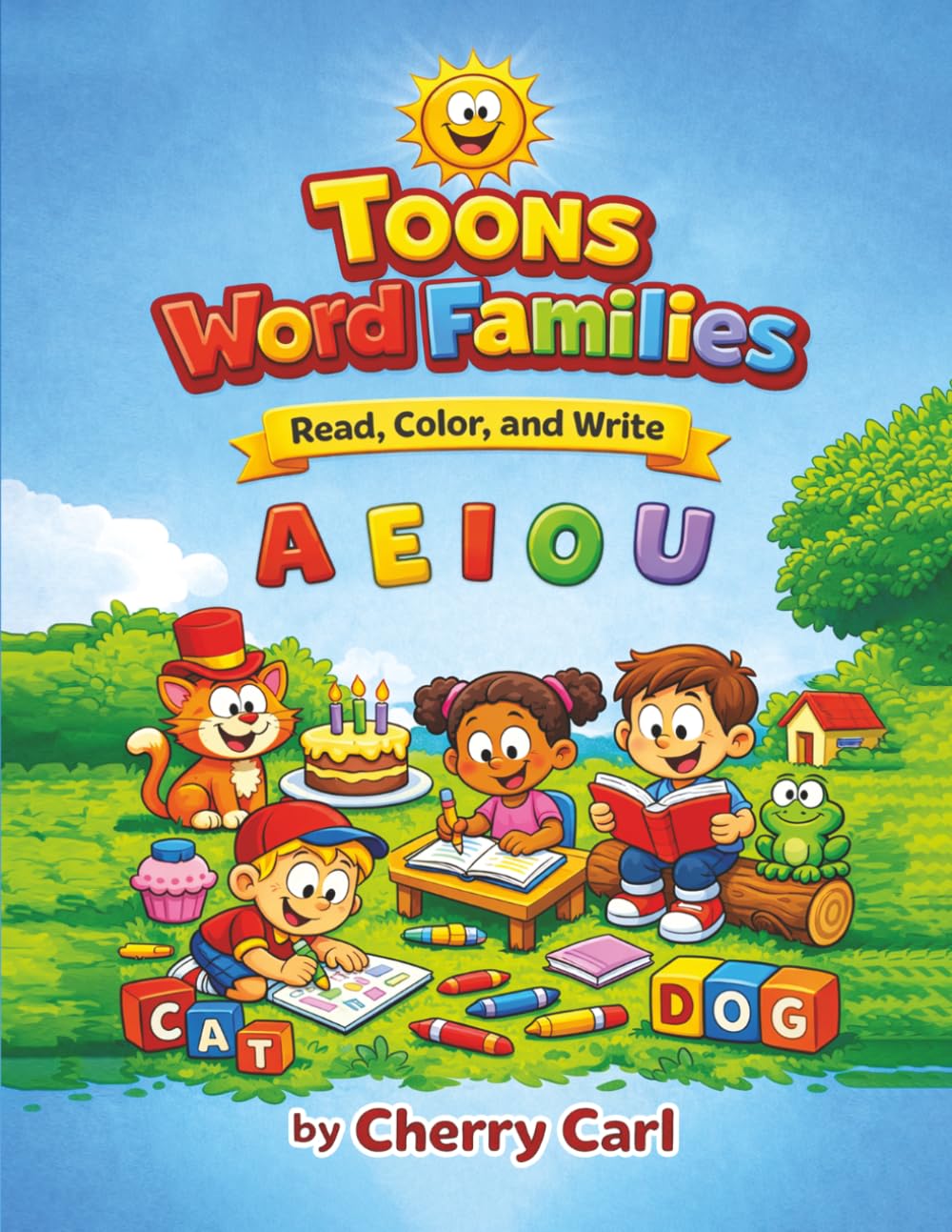 Toons Word Families: Read, Color, and Write
