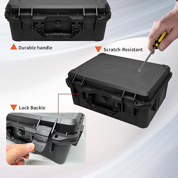 Toploader Storage Box, Top Loader Hard Case Holds 300 35pt Toploaders for 3 x 4 Rigid Card Holders for Trading & Sports Cards, Toploader Hard Box with Removable Thick Foam Slots