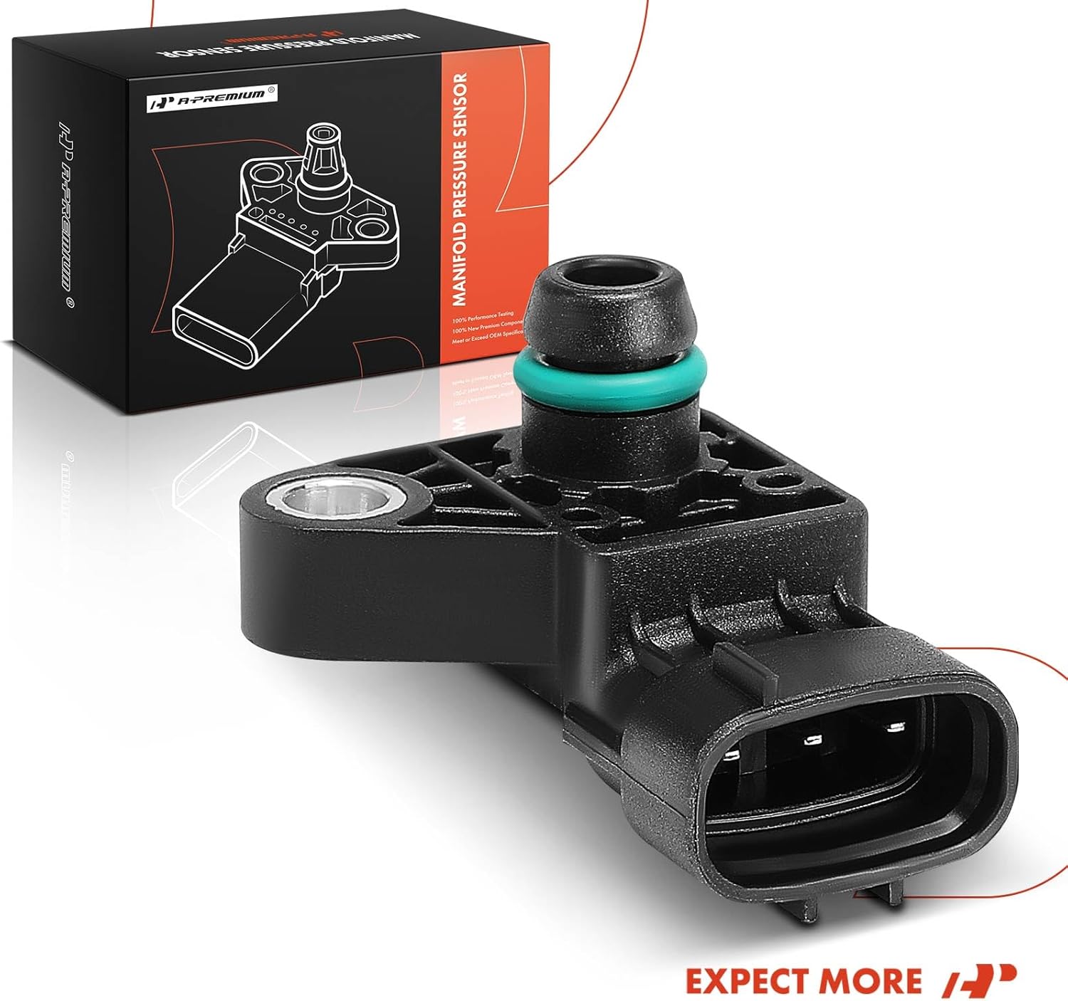 A-Premium Manifold Pressure (MAP) Sensor [3 Pins] Compatible with Subaru Crosstrek 2017-2019, Impreza 2018-2019, 2.0L