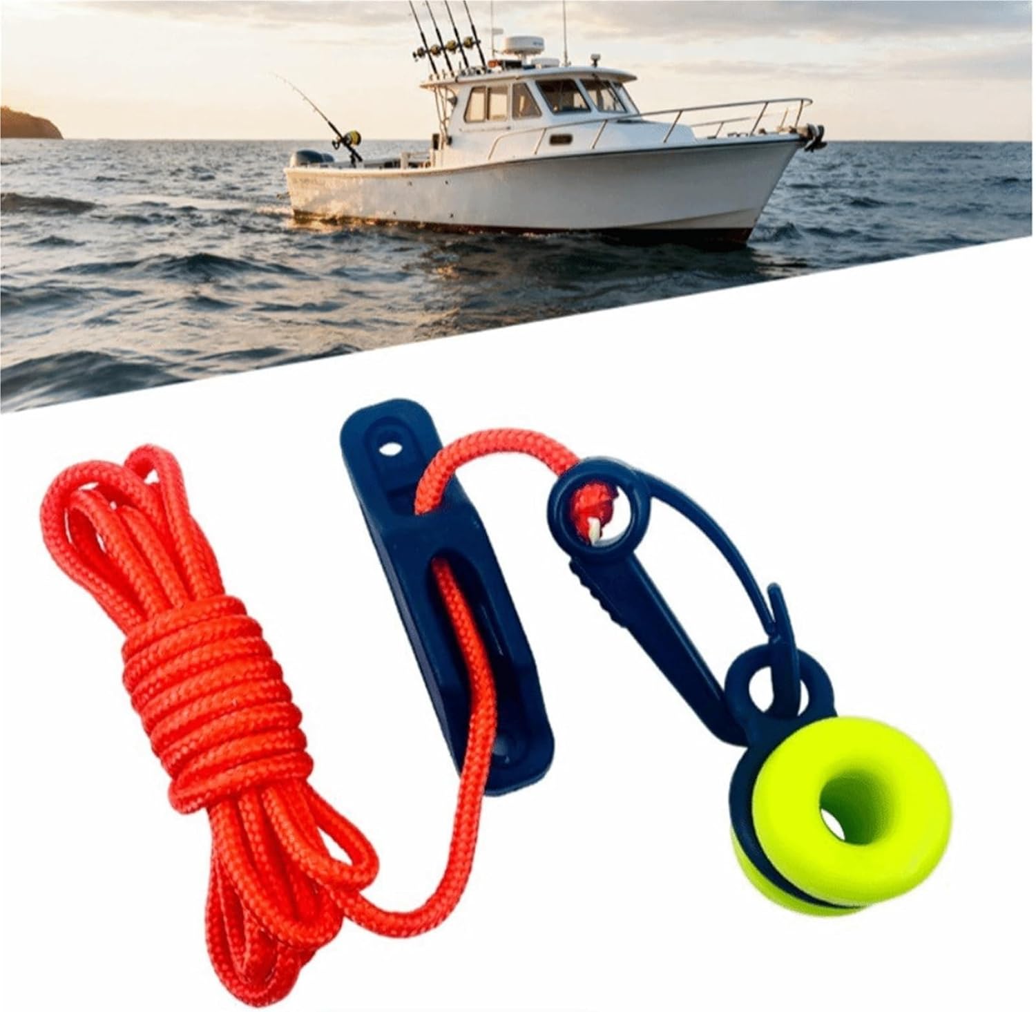 Fishing Downrigger Weight Snubber 2 Pcs Versatile Kit Downrigger Weight Retriever Easy Install Fairlead Cleat Fishing Rig Tool with Snap Boat
