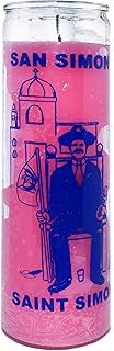 1 PC Candles Saint Simon Pink UNSCENTED - SAN Simon ROSA Vela 120 Hours