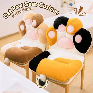 Cat Paw Cushion Kawaii Plush Office Seat Cushion