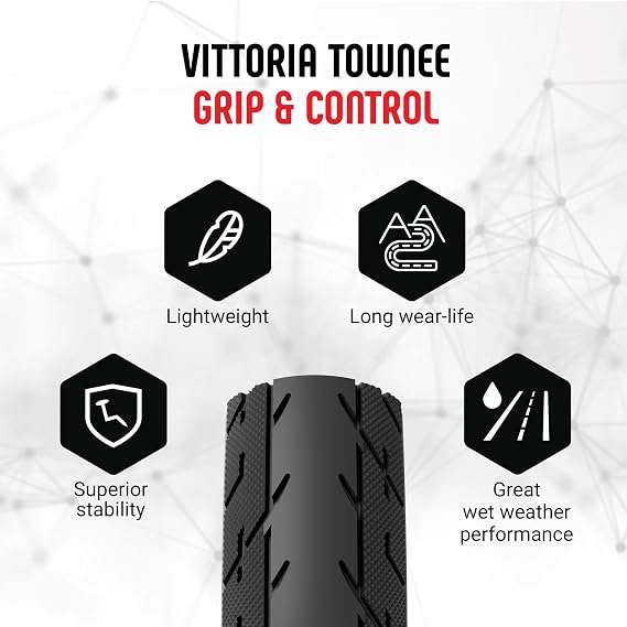 Vittoria Townee FOLD Clincher All Black Casing: Nylon 26 TPI