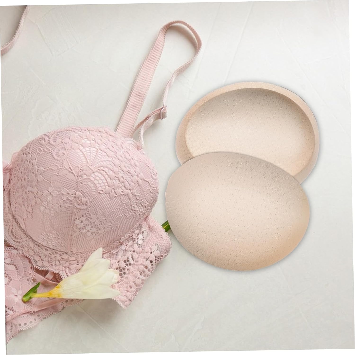 4pairs Removable Inserts Pads for Sports Breathable Inserts for Yoga Clothes Soft and Lightweight Breast Pads Non-slip Design for Comfortable Fit