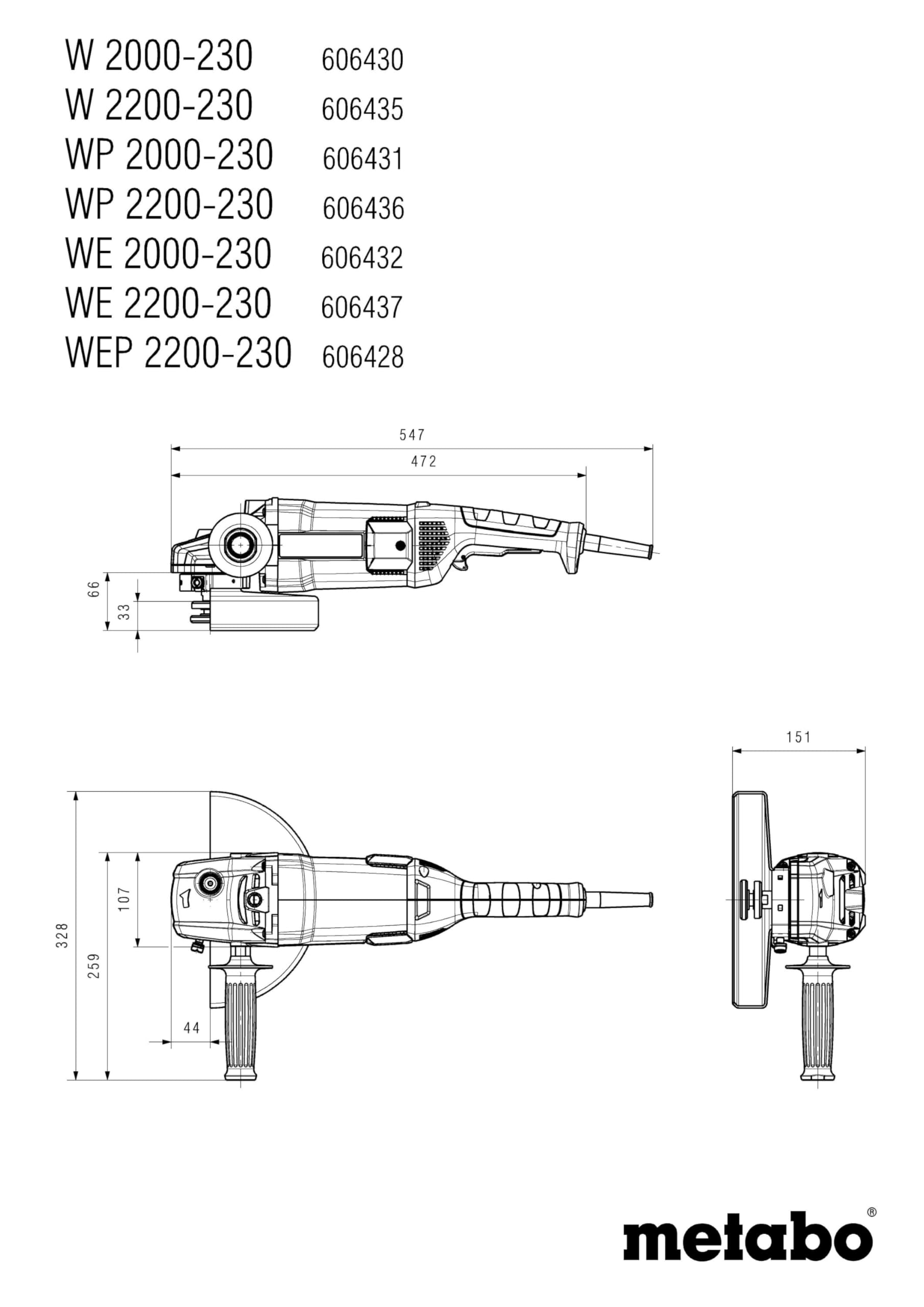 WE 2000-230 (606432000) Amoladora angular