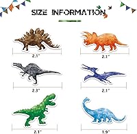 Vista 6 de WERNNSAI 36 decoraciones de dinosaurio para tartas – Decoración de cumpleaños de dinosaurio, decoración de cupcakes de dinosaurio, decoración