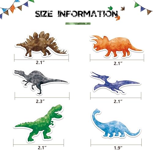 Vista 7 de WERNNSAI 36 decoraciones para tartas de dinosaurio, decoraciones de cumpleaños de dinosaurio, decoración de cupcakes de dinosaurio, decoración