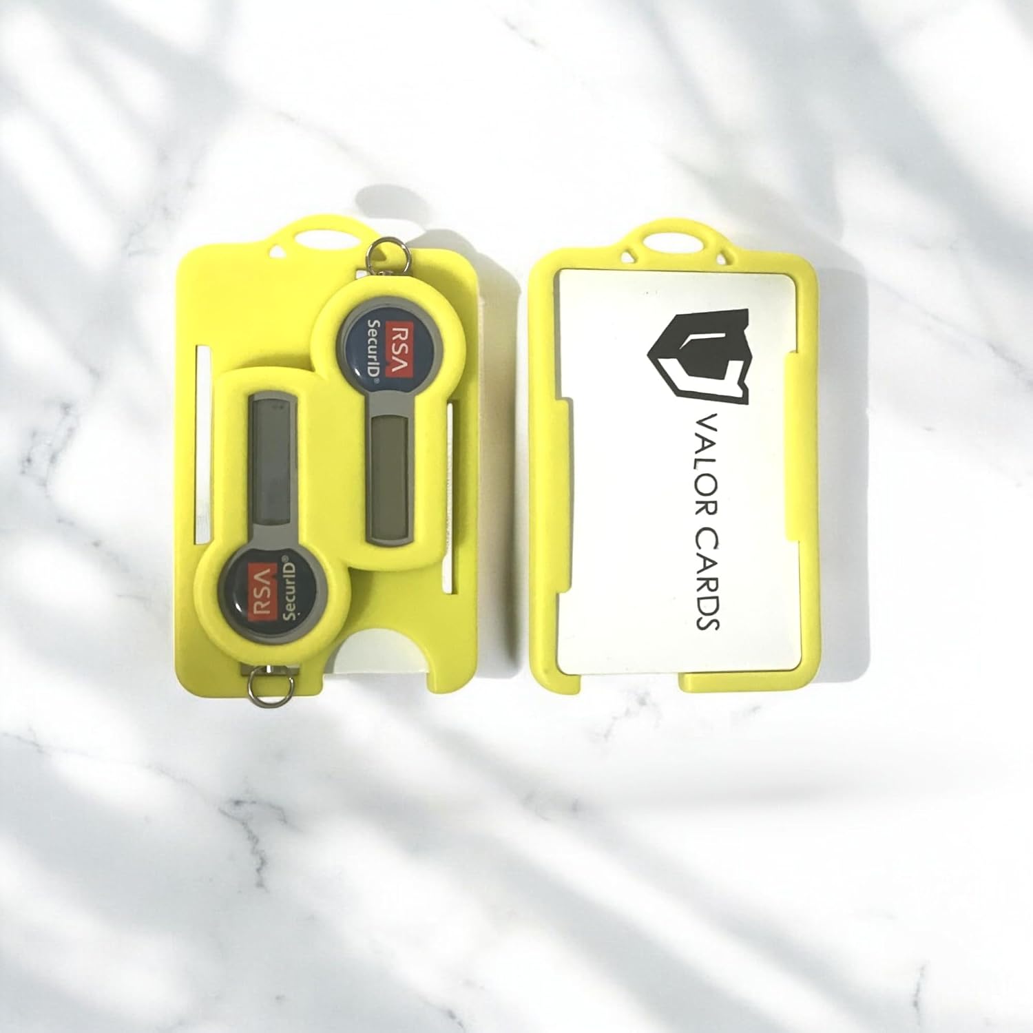 by FicaraCo - RSA and ID Badge Holder *Nearly Indestructible* (Double RSA - Lemon Yellow)
