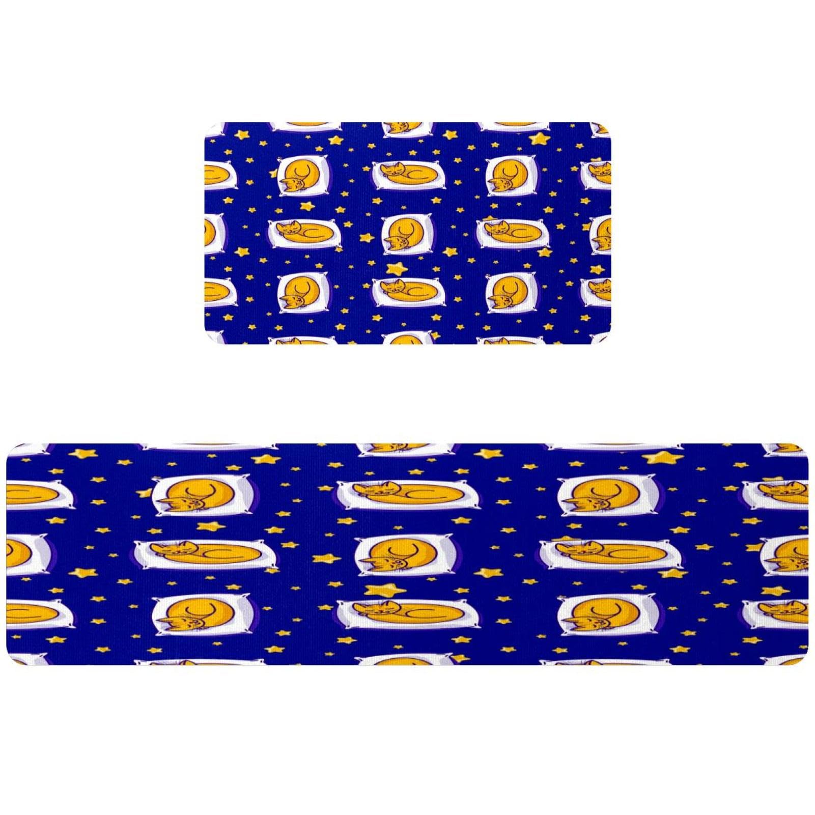 Alfombrillas de cocina decorativas para pasillo y cuarto de lavado con gatos
